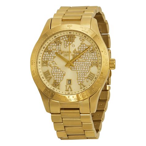 michael kors map watch black